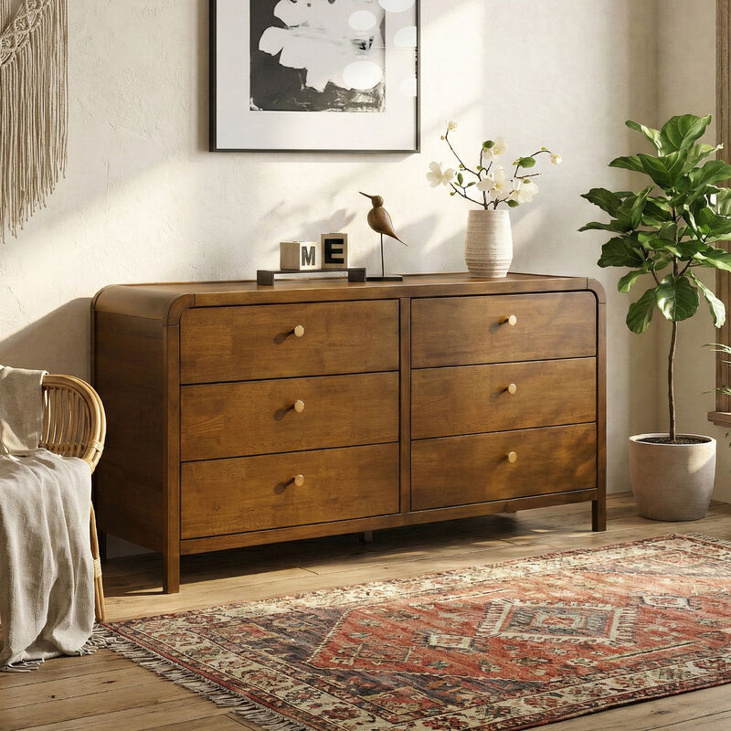 Rotbek 6-Drawer Wood Dresser image number 1