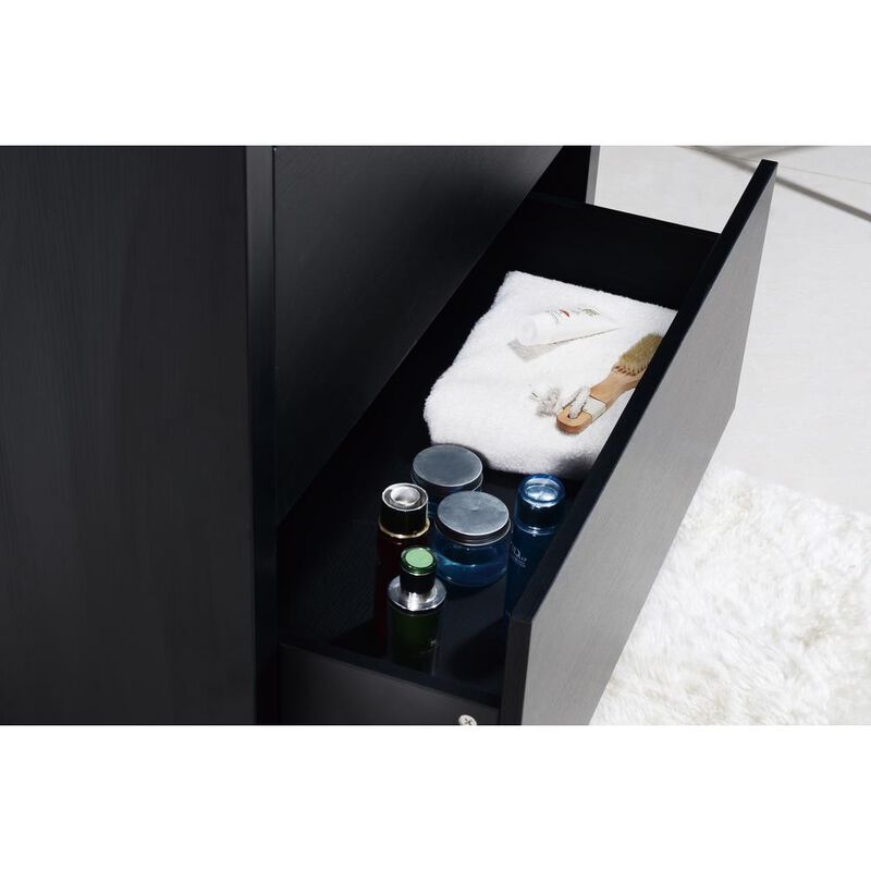 Kubebath Bliss 40 Black Free Standing Modern Bathroom Vanity