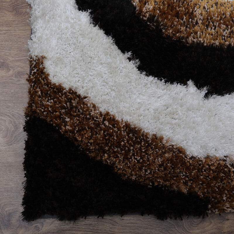 RUGSOTIC CARPETS HAND TUFTED SHAG POLYESTER ECO-FRIENDLY AREA RUGS  - Rectangle, Size, Geometric Modern Design, High Pile Thick Handmade Anti Skid Rugs for Living Room K00082 image number 4