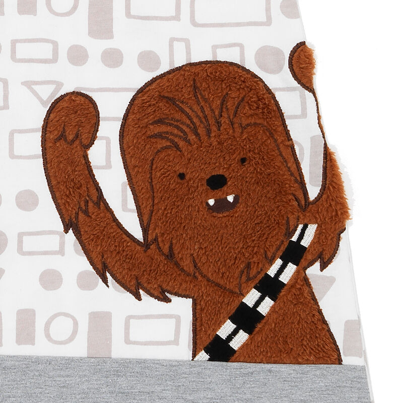Lambs & Ivy Star Wars Chewbacca Cotton Rich Gray/White Wearable Blanket