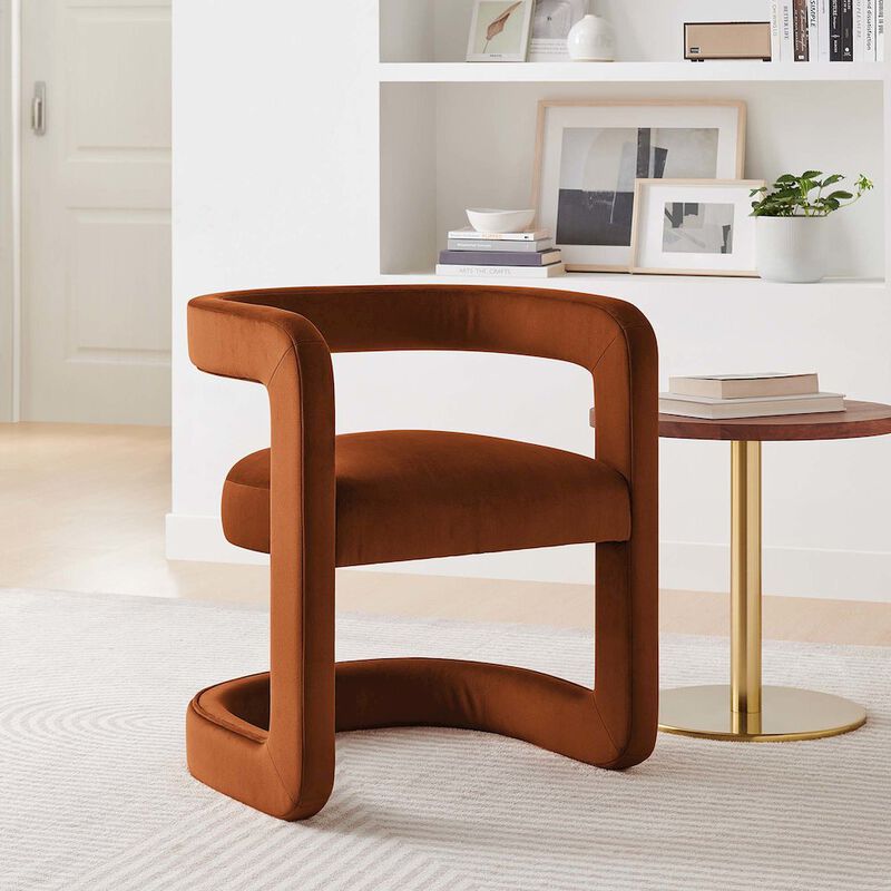 Winslow Barrel Performance Velvet Dining Chair image number 8