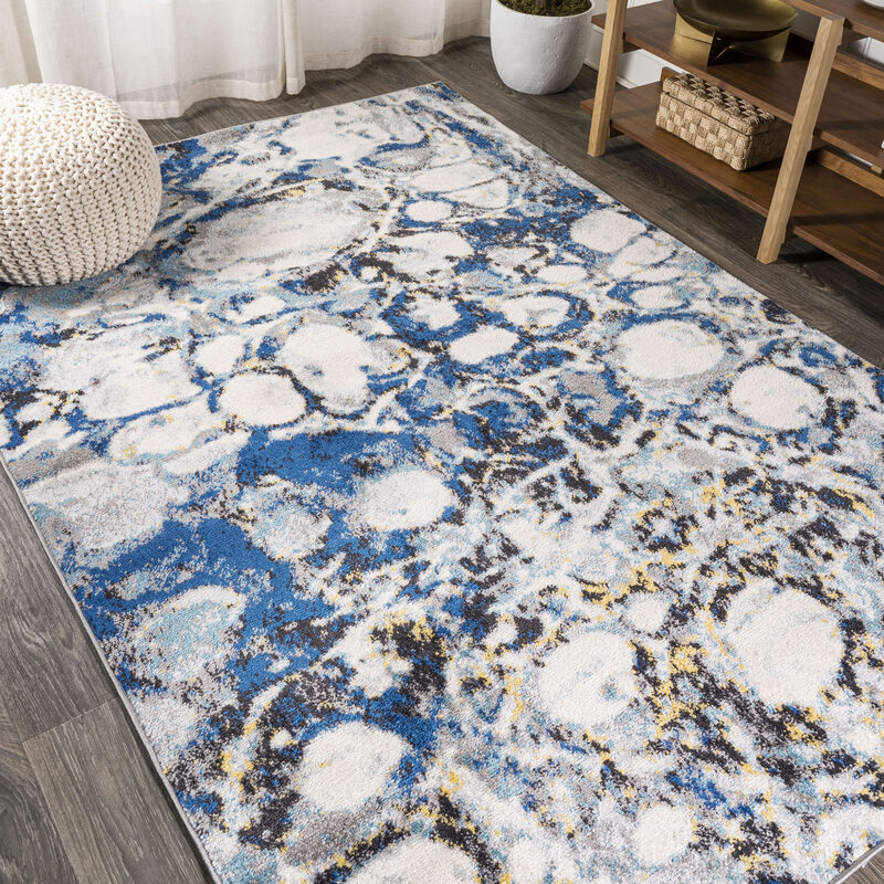 Pebble Marbled Abstract Area Rug