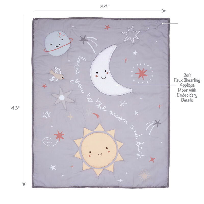 Bedtime Originals Little Star Celestial 3-Piece Nursery Baby Crib Bedding Set