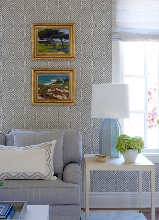 Lyon Grey Geometric Key Wallpaper (Set of 2)