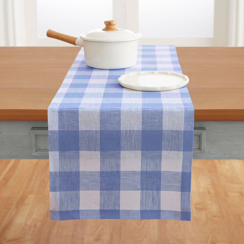 Christmas Linen Table Runner - Buffalo Check, Solino Home