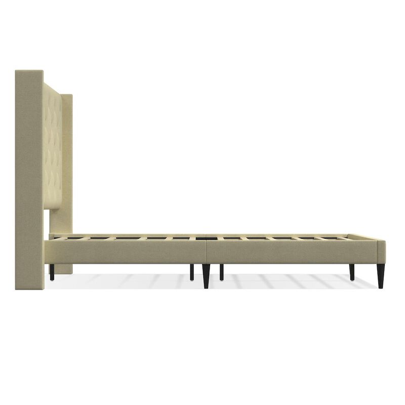 Rize Home Carrington Queen Platform Bed Beige image number 2