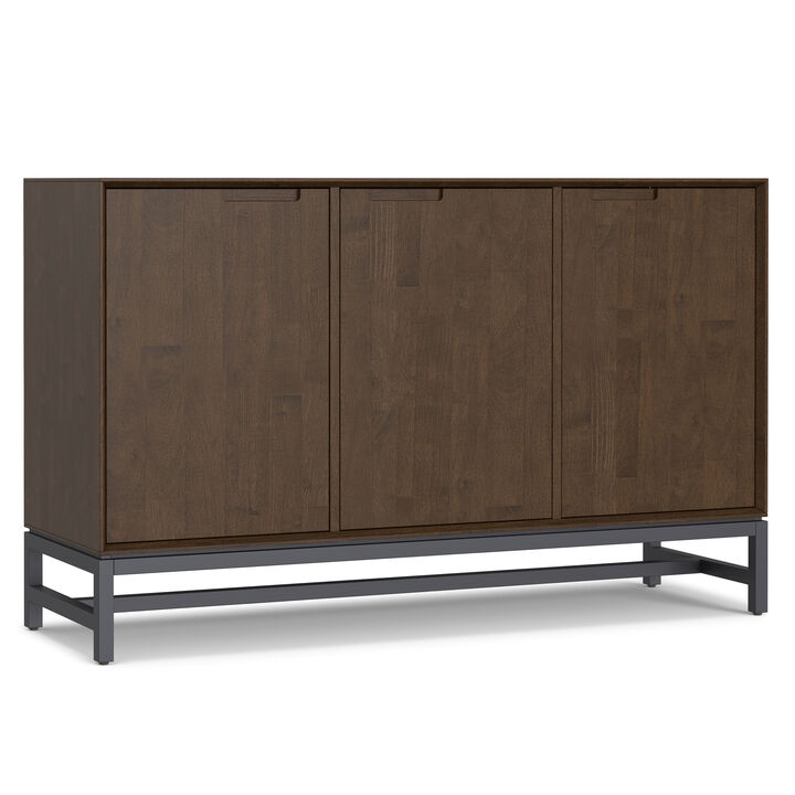 Simpli Home Banting Mid Century 3 Door Sideboard Buffet