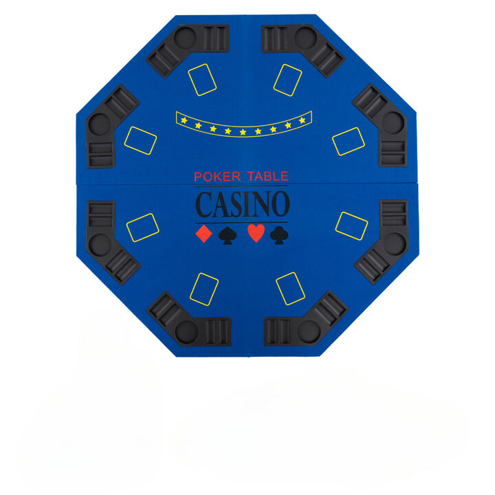 Folding Poker Table Top for 8 Players with Portable Carrying Bag for Game Night