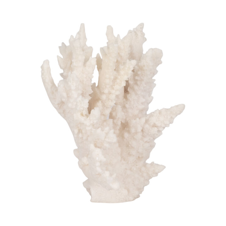 10" Coral Reef Decor, White
