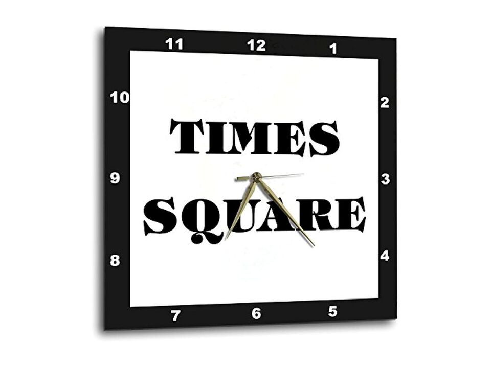New York Huge Words Saying Times Which Wall Clock 10 Inch Home Decor