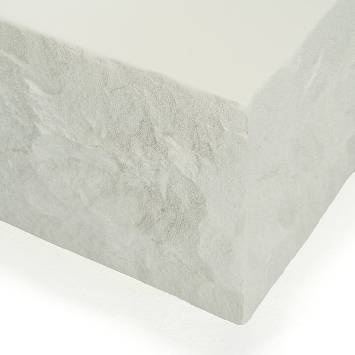 Modrest Quarry - Modern Off-White Square Coffee Table