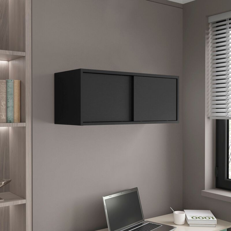 Slana Wall Cabinet 13" H, 2 Sliding doors, 1 Shelf, White