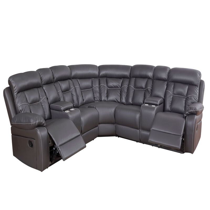 Sectional Sofa with Manual Reclining