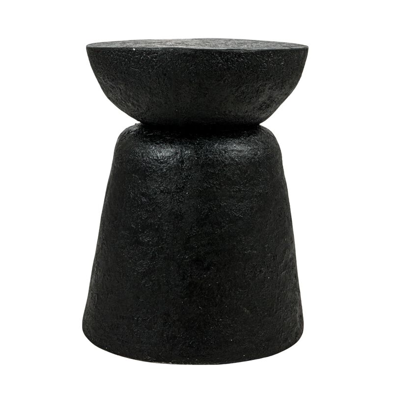 Magnesium Oxide Pedestal Side Table, Black image number 3