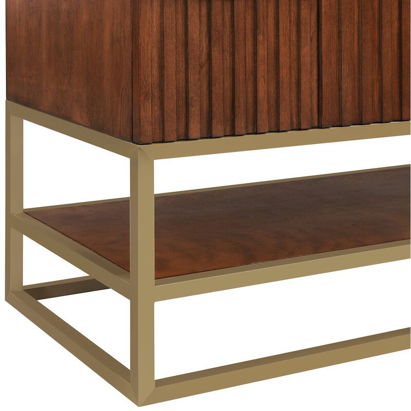 Meridian Furniture Monad Walnut Bathroom Vanity