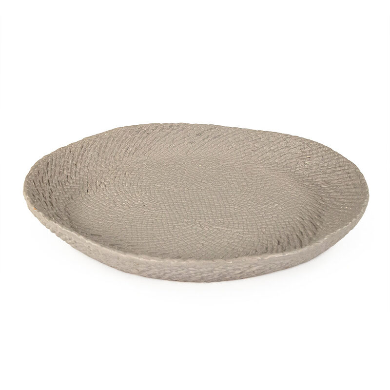Grey Cross Weave Platter Large image number 0