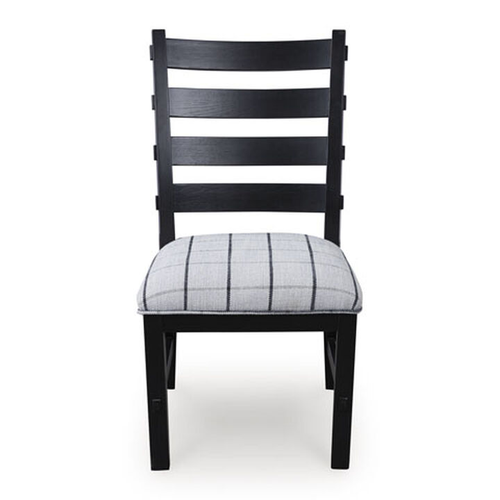 Ridgester Black pair of Dining Upholstered Side Chair