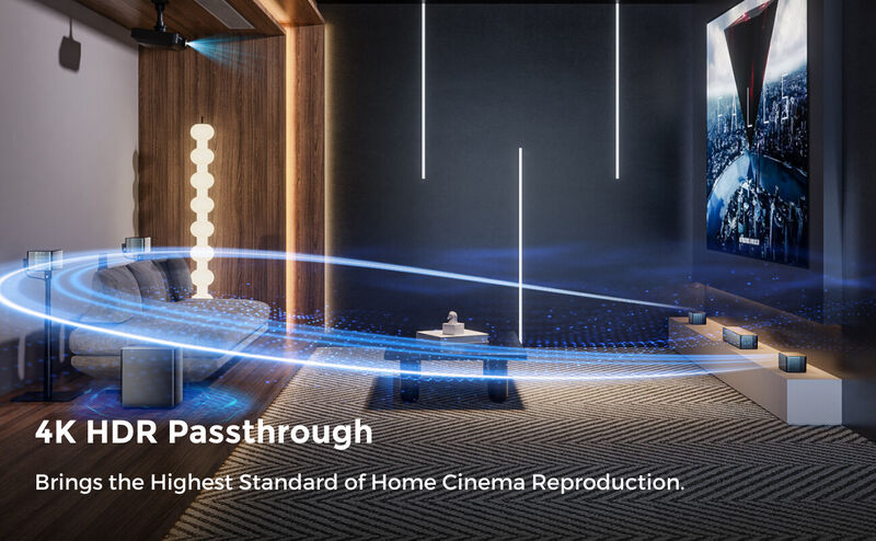 ULTIMEA Poseidon D80 Boom 7.1 Soundbar, Dolby Atmos,6.5" Subwoofer,500W Sound System for TV with Wireless Subwoofer image number 8
