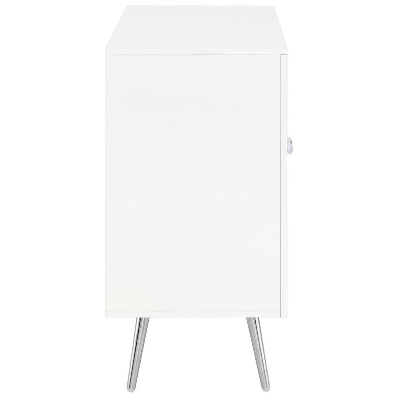 Coaster Nieta 2-door Engineered Wood Accent Cabinet White High Gloss