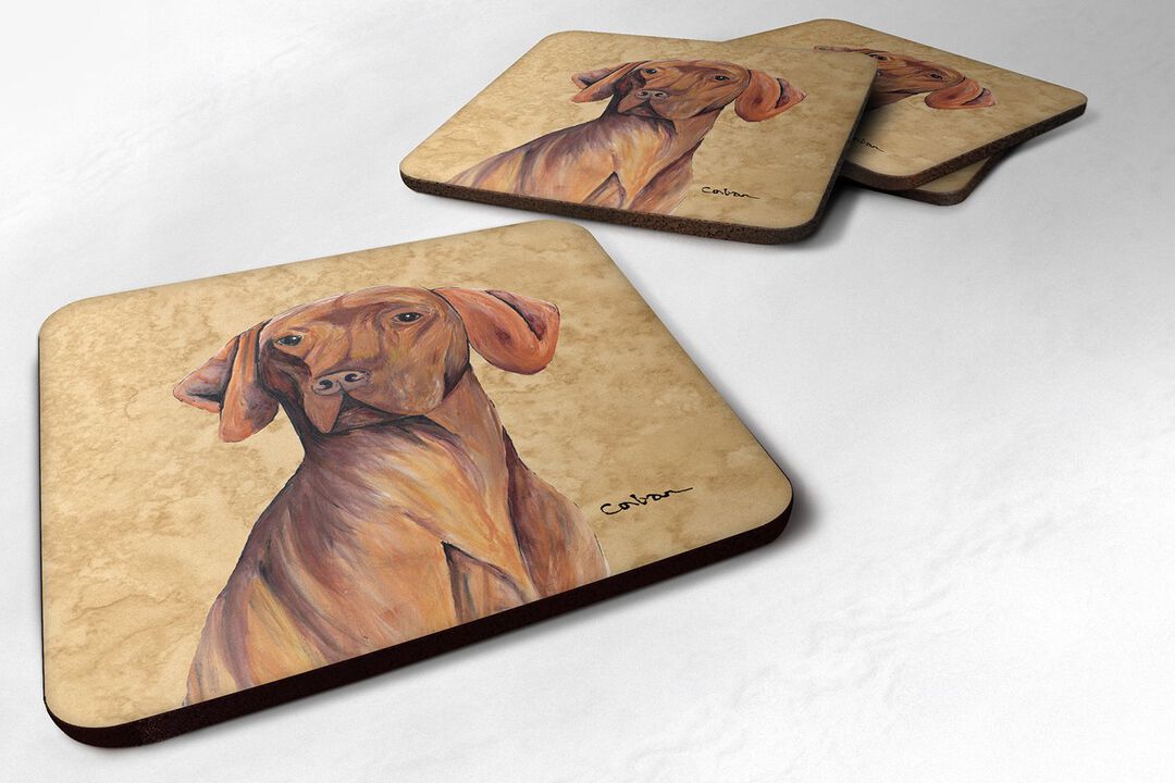 Caroline's Treasures SC9132FC Vizsla Foam Coasters (Set of 4), 3.5 H x 3.5 W, Multicolor