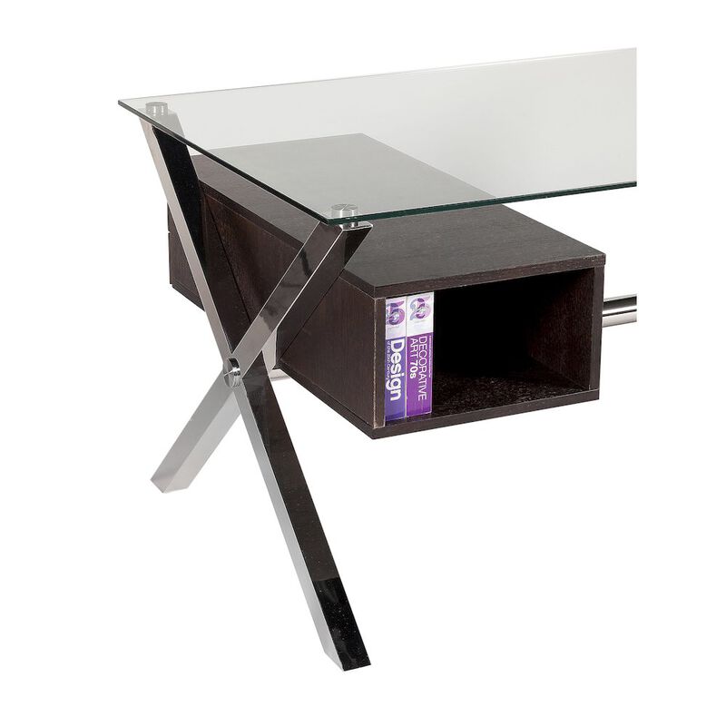 Pangea Home Beverli Desk Small Espresso
