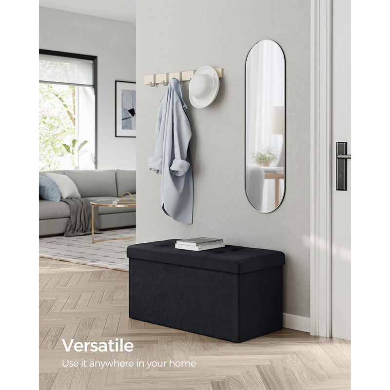 Foldable Storage Ottoman Bench for Space-Saving and Versatile Storage Solutions
