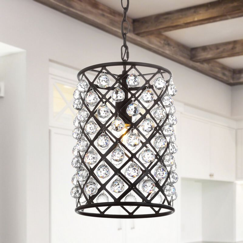 Gabrielle Crystal/Metal LED Pendant