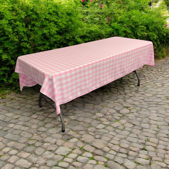 Polyester Checkered Tablecloth 60 by 84 Inch for Kitchen and Parties