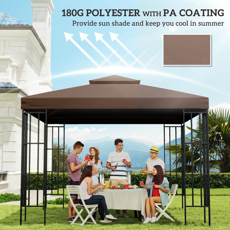 Hivvago 9.84' x 9.84' Gazebo Replacement Canopy Top Only image number 5