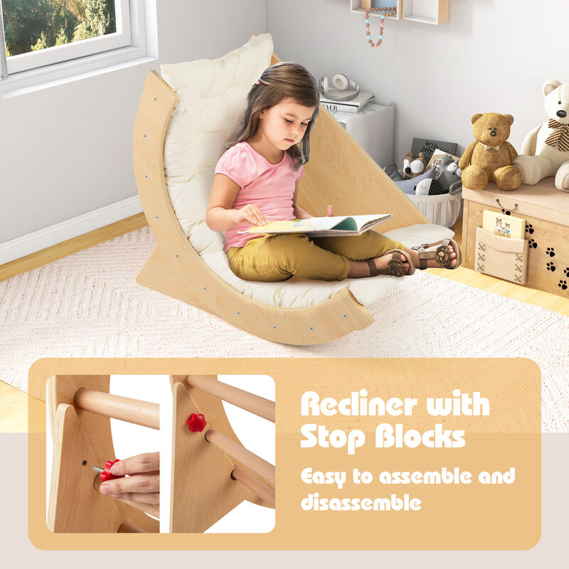 Kids Climbing Arch with Cushion &ndash; Montessori Climber/Rocker for Toddlers image number 7