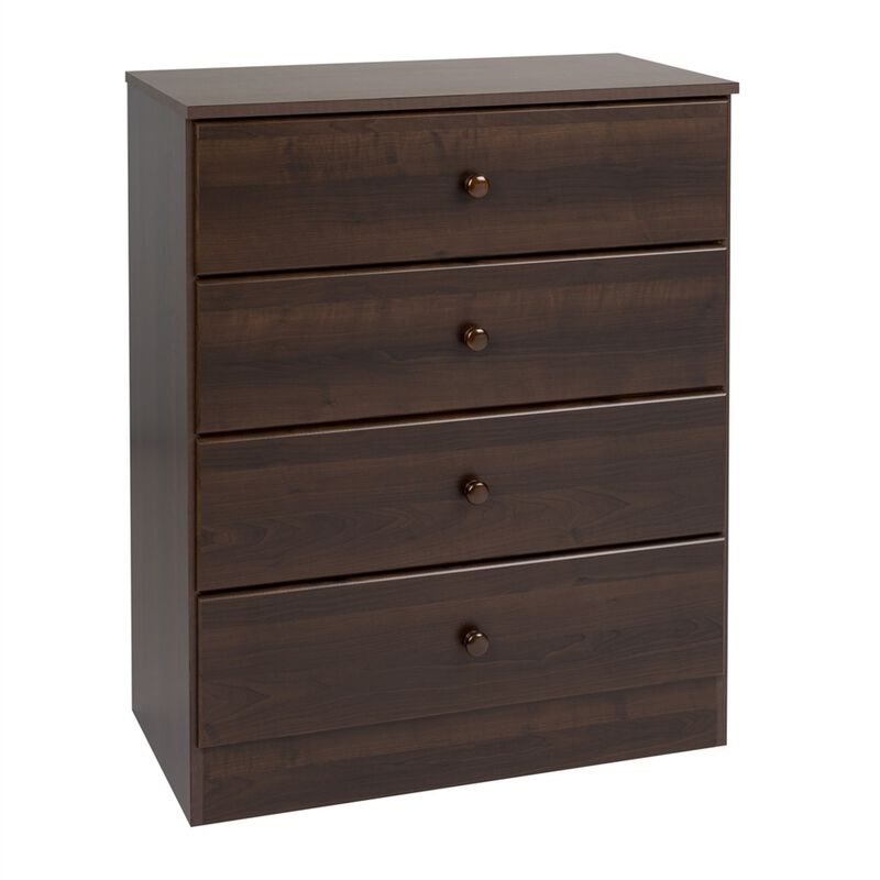 Prepac Astrid 4-Drawer Dresser, Espresso