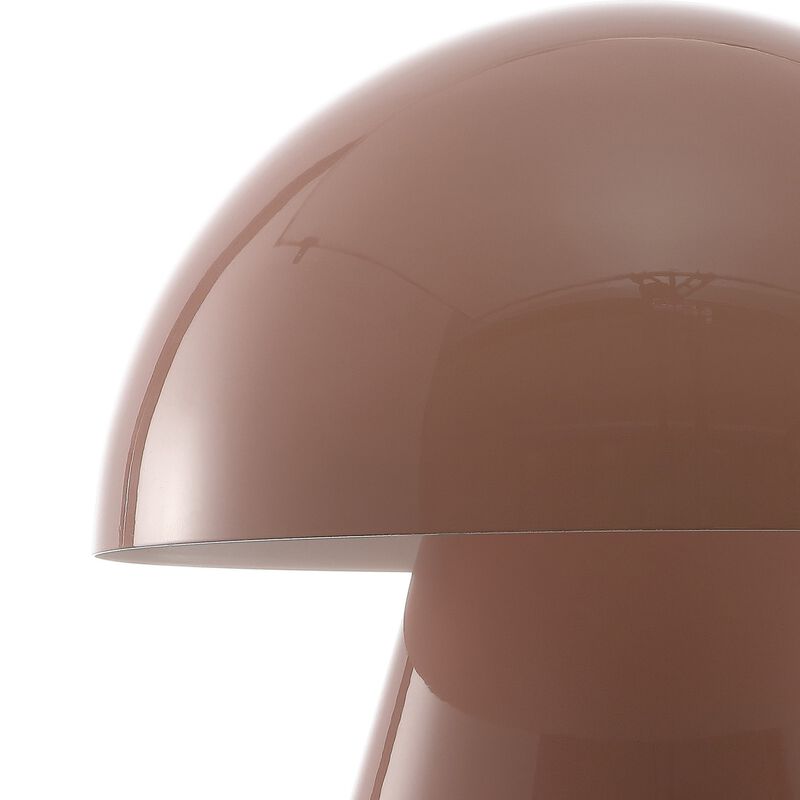 Porcini Contemporary Bohemian Rechargeablecordless Iron Integrated LED Mushroom Table Lamp