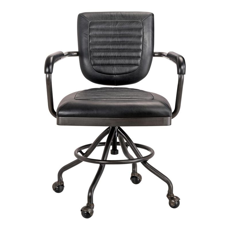 Moe's Home Collection FOSTER SWIVEL DESK CHAIR BLACK