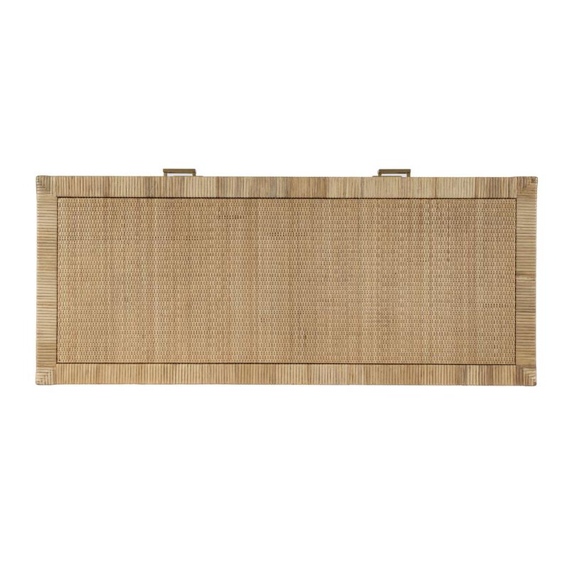 Butler Specialty Corfu 6 Drawer Natural Rattan Double Dresser, Natural and White image number 6
