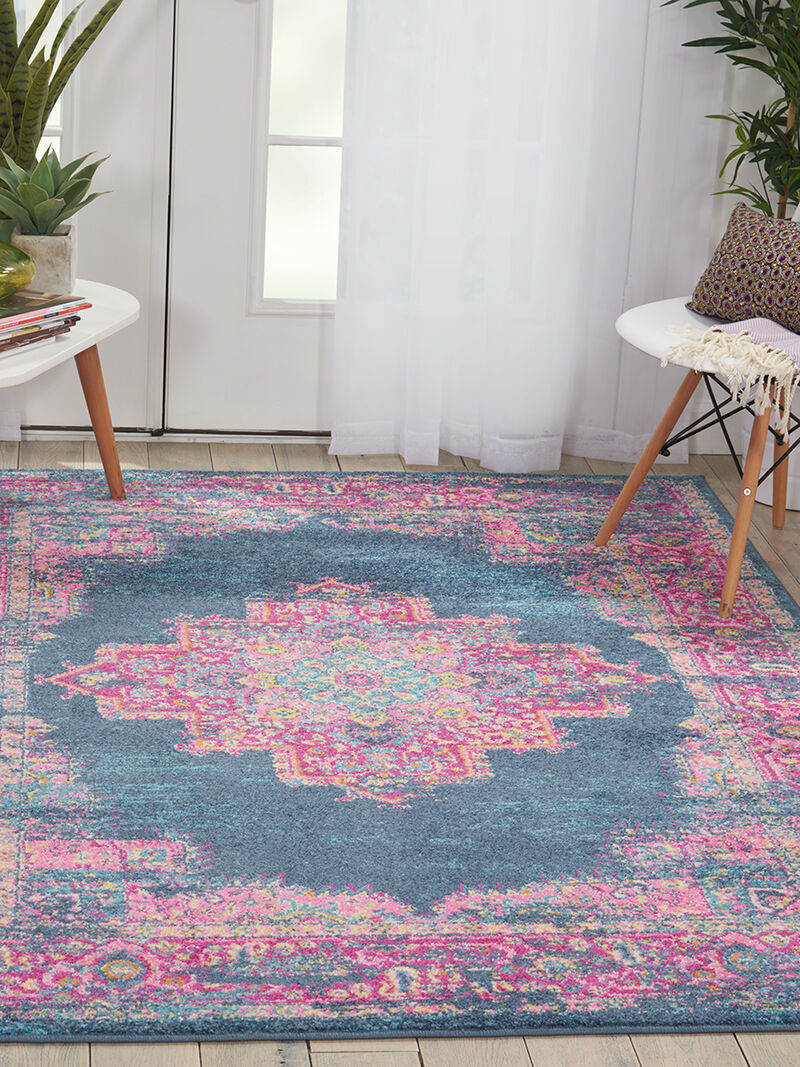 Passion PSN03 Blue 5' x Round Rug image number 3