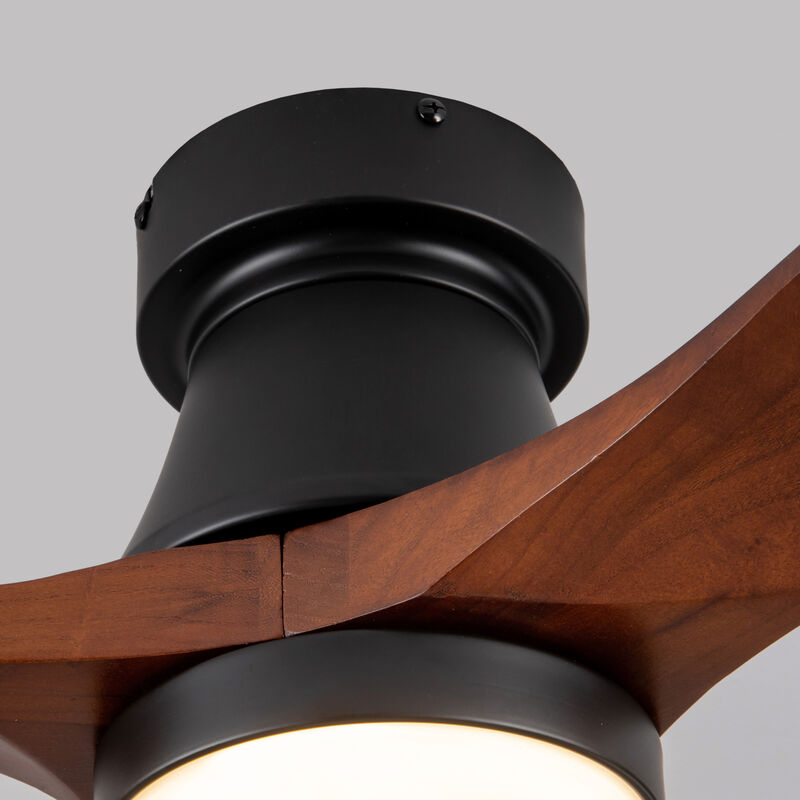 42" Flush Mount Ceiling Fan with Dimmable 3-Color LED, Reversible DC Motor image number 4