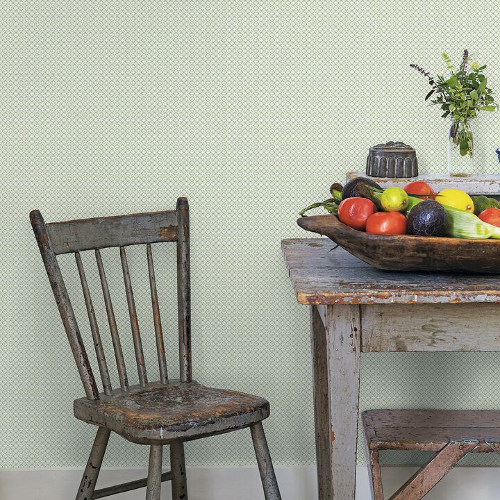 Just Kitchens Leaf Dot Spot Green Wallpaper G45434
