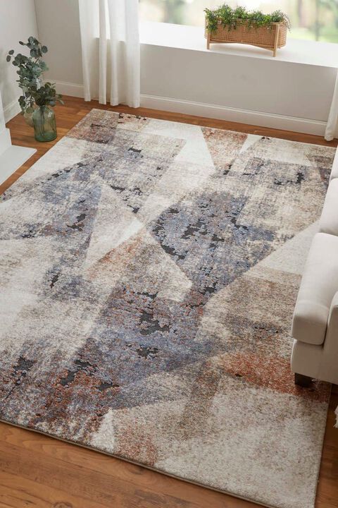 Gilmore 39MKF Blue/Ivory 5'3" x 8' Rug