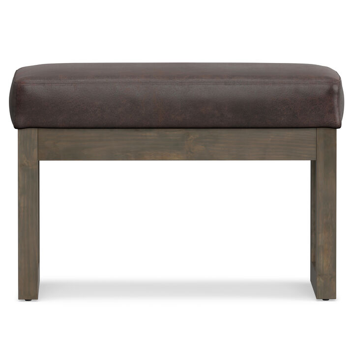 Milltown 26 in Wide Rectangle Footstool Small Ottoman Bench