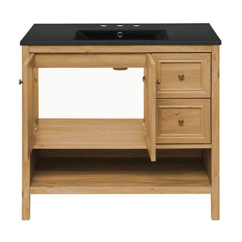 36" Freestanding Bathroom Vanity with 3-Hole Widespread Sink Top image number 4