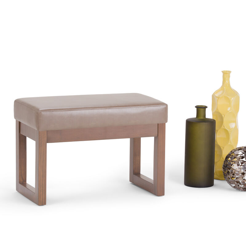 Simpli Home Milltown Footstool Small Ottoman Bench image number 3