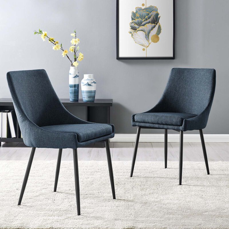 Viscount Upholstered Fabric Dining Chairs - Set of 2 image number 7