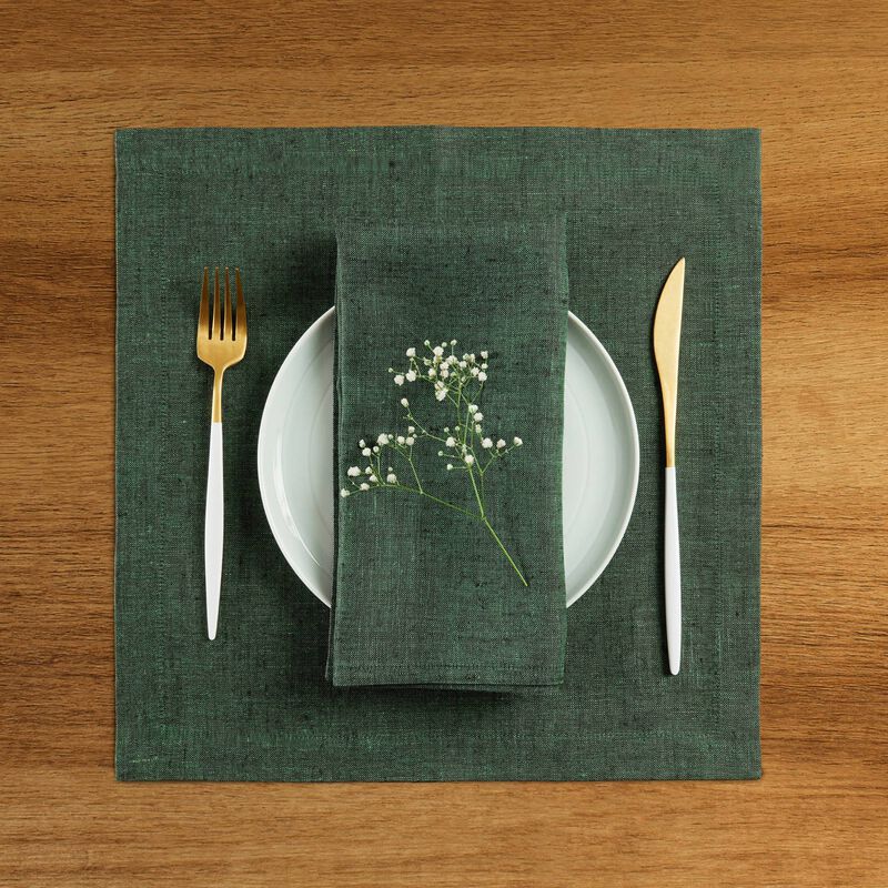 Christmas Linen Placemats 14 x 19 in Set of 4 - Athena, Solino Home