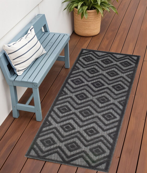 HomeRoots Geometric Indoor Outdoor Area Rug