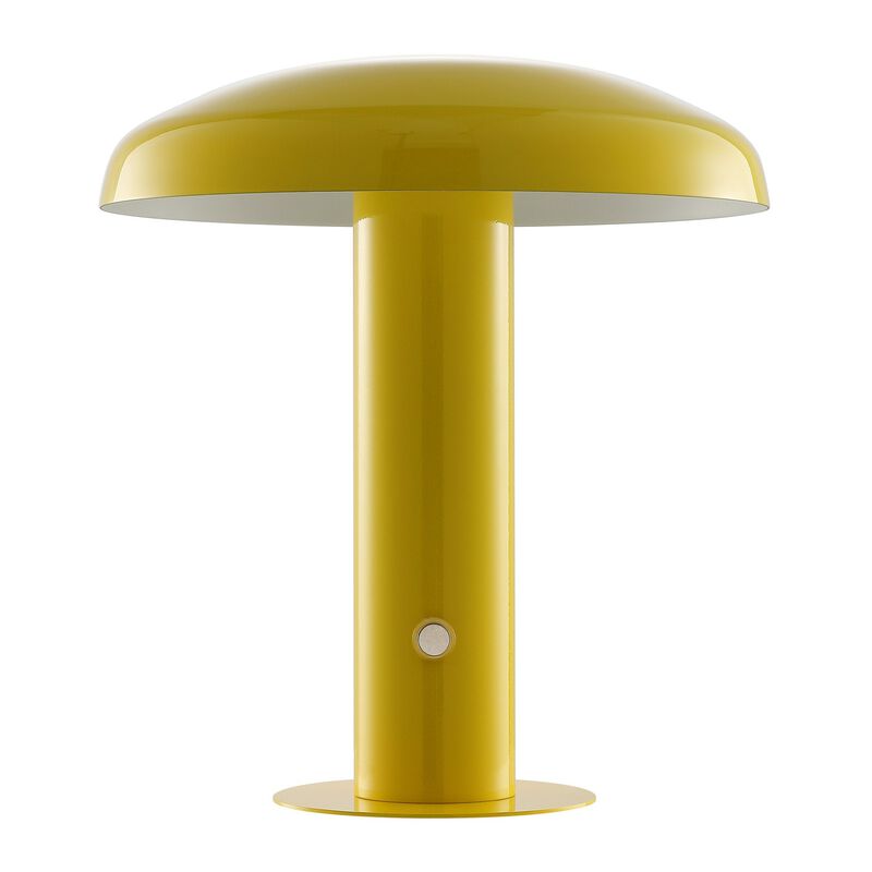 Suillius Contemporary Bohemian Rechargeablecordless Iron Integrated LED Mushroom Table Lamp