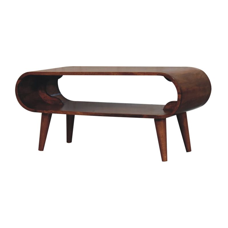 Artisan Furniture Solid Wood Amaya Nordic Style Honey Caramel Coffee Table