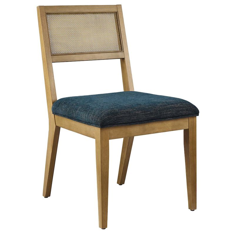Nimba Faux Rattan Fabric Dining Chairs Set of 2 image number 3