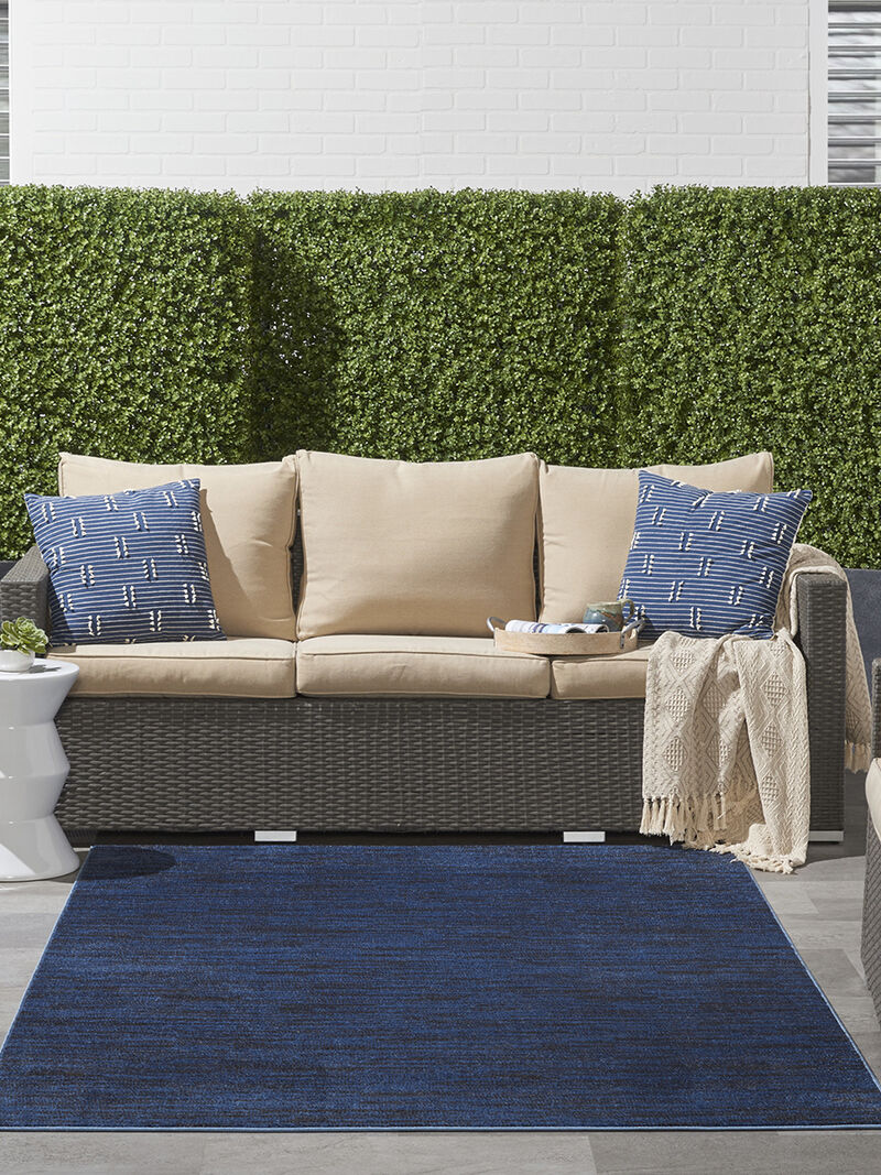 Nourison Essentials NRE01 Midnight Blue 5' x 7' Rug image number 1