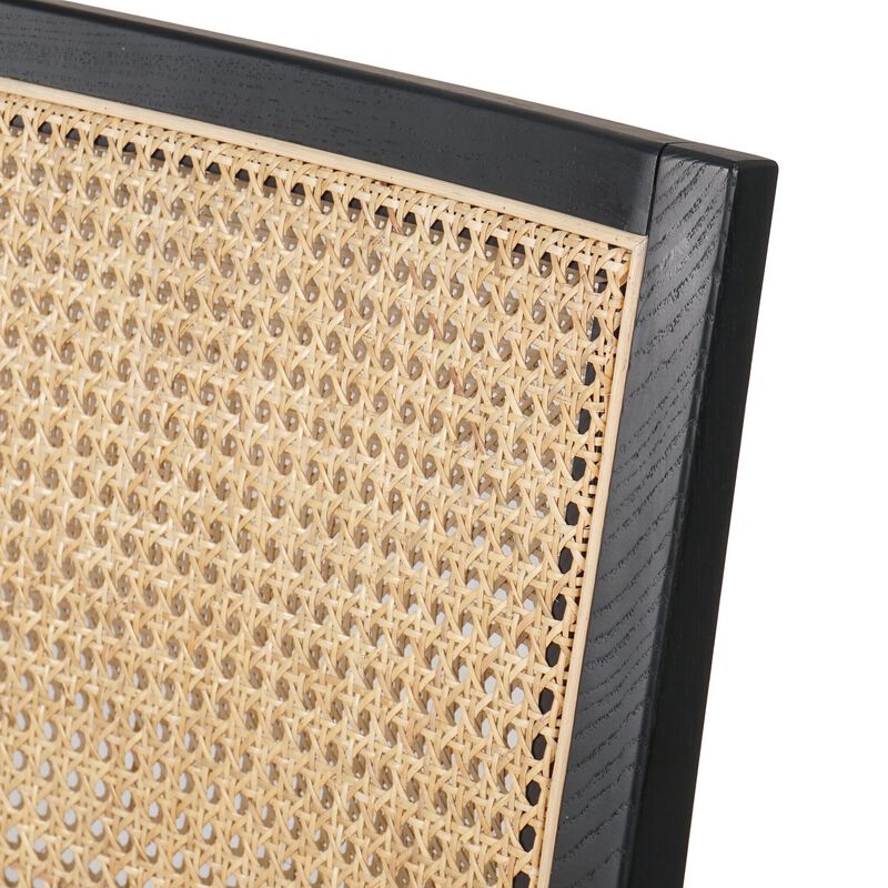 Antonia Cane Armless Counter Stool in Ebony