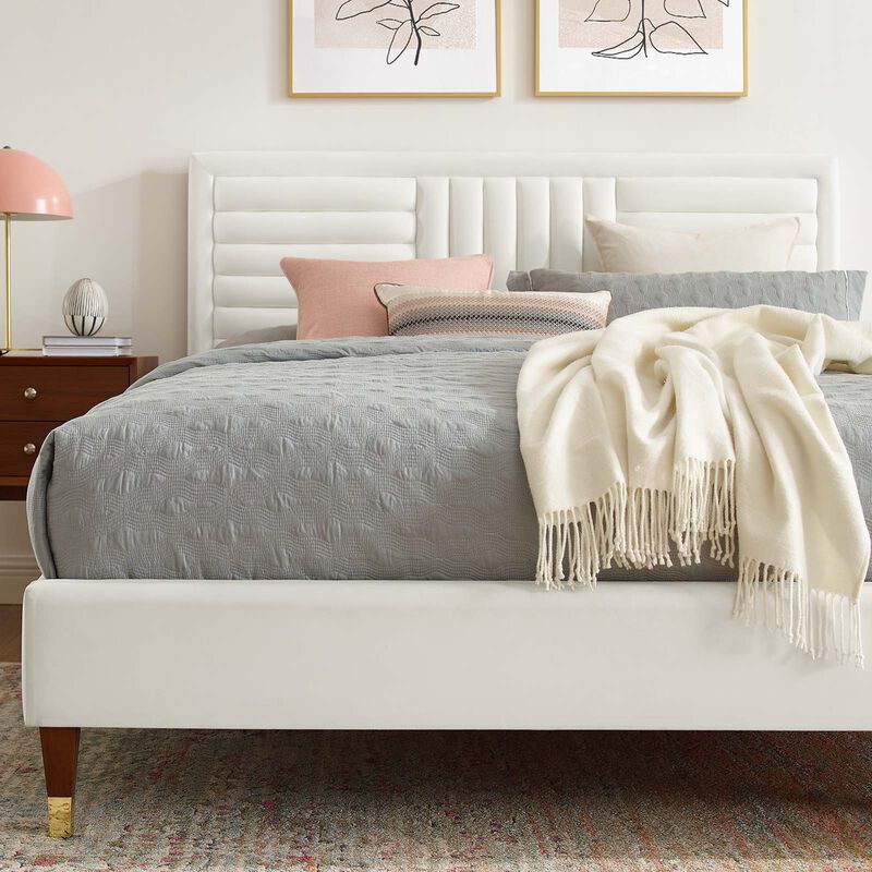 Modway - Sofia Channel Tufted Performance Velvet Full Platform Bed image number 7
